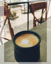 Close-up of coffee on table