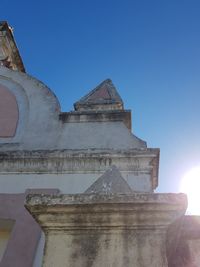 Low angle view of historical building against clear sky