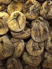 Full frame shot of dried figs for sale at market stall