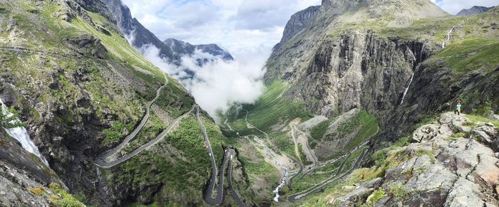 Panoramic view of rocky mountains