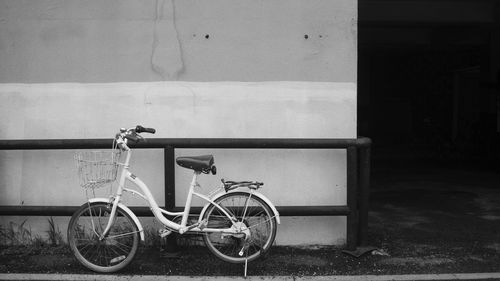 Bicycle against wall