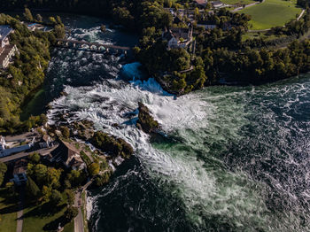 Scenic view of waterfall