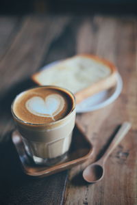 Close-up of coffee on table