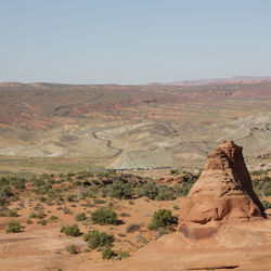 Scenic view of desert against sky