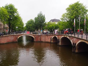 Bridge over river in city