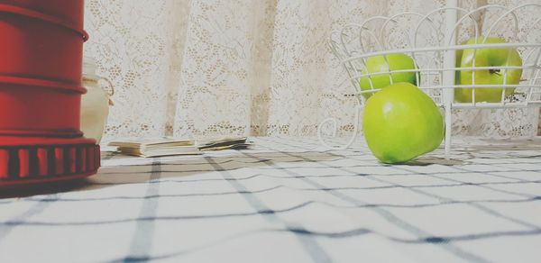 Close-up of fruit on table