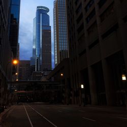 City street against sky