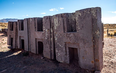 Old ruined building against sky