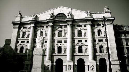 Low angle view of historical building