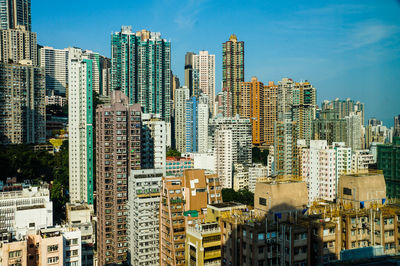 Modern buildings in city against sky