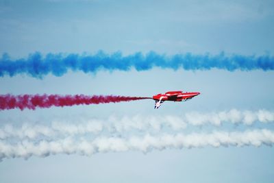 Airplane flying in sky