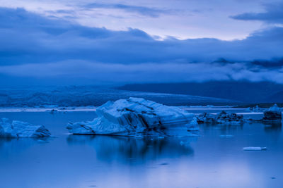 Ice floe in glacier lake, jökulsarlon, iceland