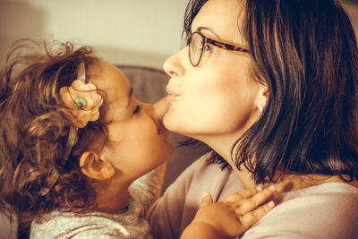 Portrait of mother with daughter