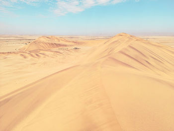 Scenic view of desert against sky