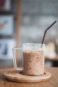 Close-up of coffee on table