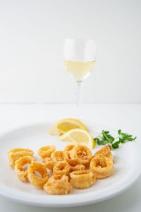 Close-up of drink served on table