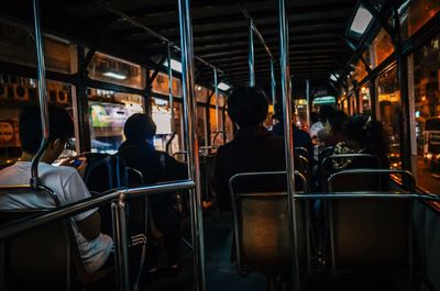 People sitting in train