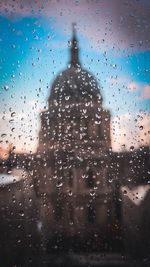 Raindrops on glass window