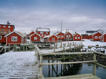 Built structures against the sky