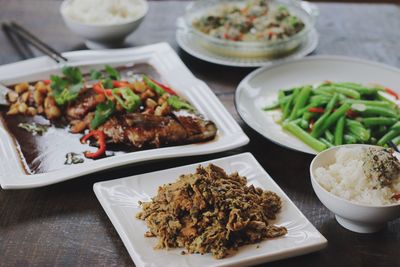 Close-up of salad in plate