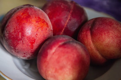 Close-up of apples on table