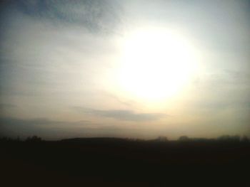 Scenic view of silhouette landscape against sky during sunset