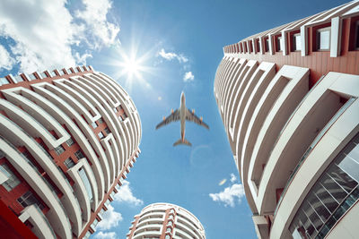 Low angle view of buildings against sky