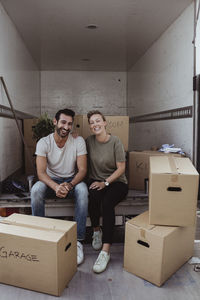 Portrait of a smiling young couple