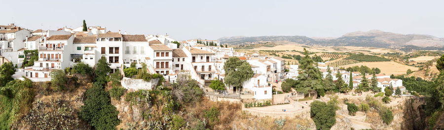 Panoramic view of houses in city