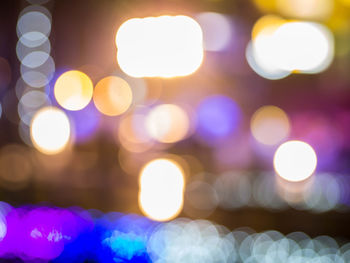 Defocused lights at night