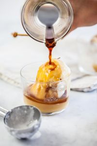 Close-up of ice cream in glass