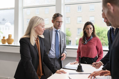 Business people having meeting