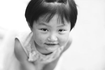 High angle portrait of girl