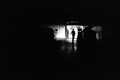 Woman in tunnel