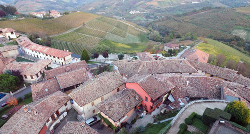 High angle view of townscape