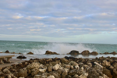 Scenic view of sea against sky