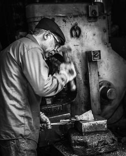 Man working on machine