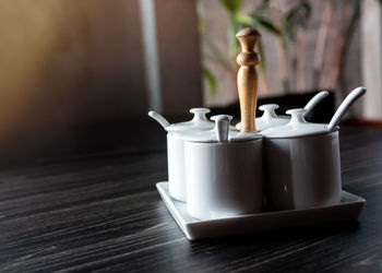 Close-up of coffee on table