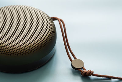 High angle view of tea on table against white background