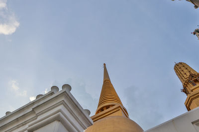 Low angle view of temple against sky