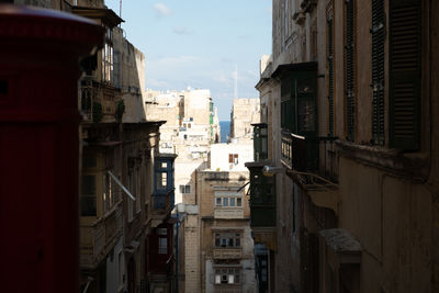 Low angle view of buildings in city