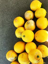 High angle view of oranges