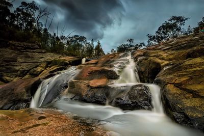 Stream flowing through rocks