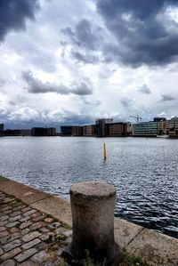 View of built structure against cloudy sky