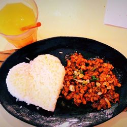 Close-up of served food