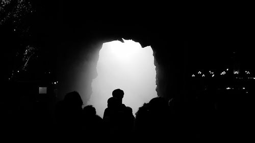 Silhouette people at music concert