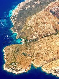 Aerial view of beach against sky