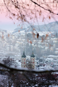 High angle view of city