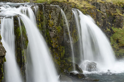 Scenic view of waterfall