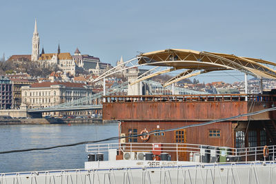 A view of budapest by the riverside of the danube river.